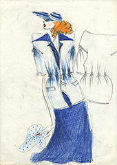 Fashion design drawings by Shane Collens